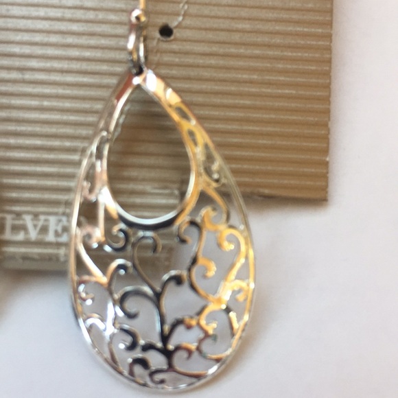 PURE 100 DANECRAFT SILVER FILIGREE EARRINGS NWT - Picture 7 of 7